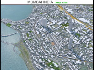Mumbai city India 50km 3D Model