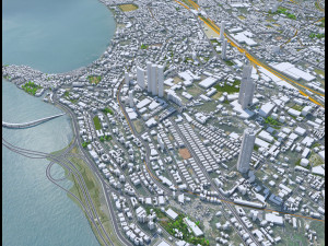 Mumbai city India 50km 3D Model