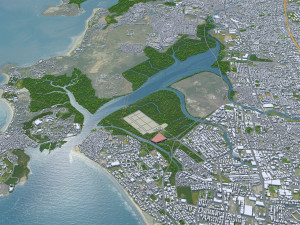 Mumbai city India 50km 3D Model