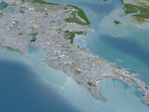 Mumbai city India 50km 3D Model
