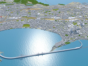Mumbai city India 50km 3D Model