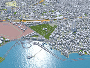 Mumbai city India 50km 3D Model