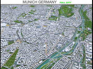 Munich city Germany 90km 3D 모델