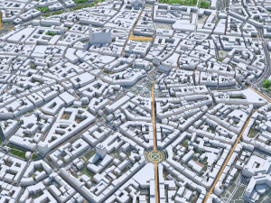 Munich city Germany 90km 3D Model