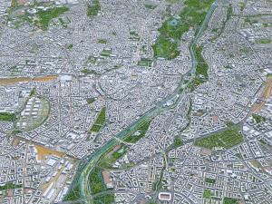 Munich city Germany 90km 3D Model