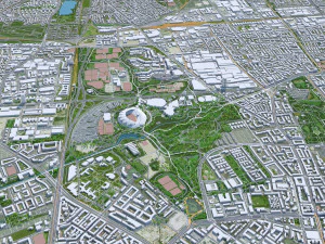 Munich city Germany 90km 3D Model