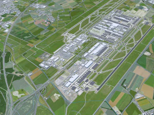 Munich city Germany 90km 3D Model