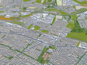 Munich city Germany 90km 3D Model
