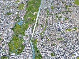 Munich city Germany 90km 3D Model