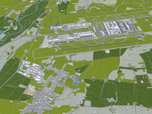 Munich city Germany 90km 3D Model