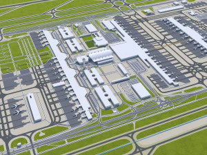 Munich city Germany 90km 3D Model