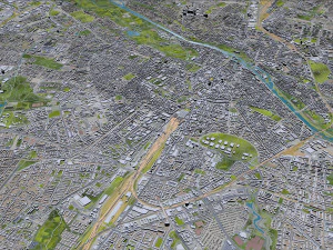 Munich city Germany 90km 3D Model