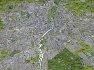 Munich city Germany 90km 3D Model