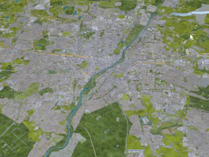 Munich city Germany 90km 3D Model
