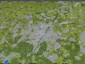 Munich city Germany 90km 3D Model