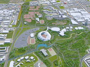 Munich city Germany 90km 3D Model