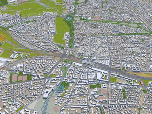 Munich city Germany 90km 3D Model