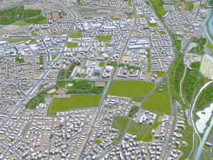 Munich city Germany 90km 3D Model