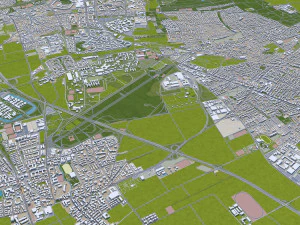 Munich city Germany 90km 3D Model