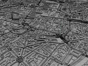Munich city Germany 90km 3D Model