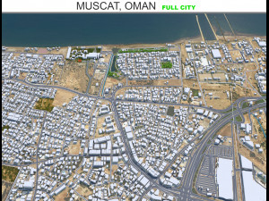 Muscat city Oman 60km 3D 모델