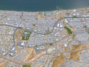 Muscat city Oman 60km 3D Model