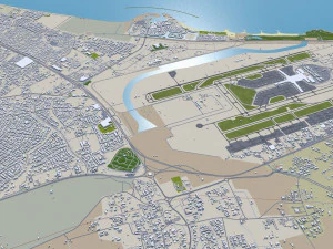 Muscat city Oman 60km 3D Model