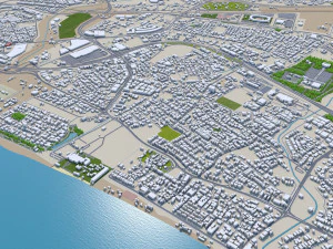 Muscat city Oman 60km 3D Model