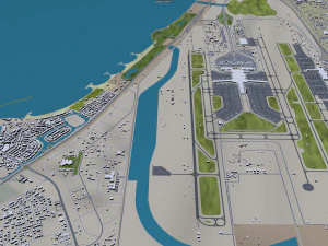 Muscat city Oman 60km 3D Model