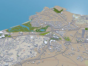 Muscat city Oman 60km 3D Model