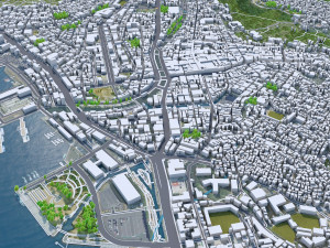 Nagasaki city Japan 60km Model 3D