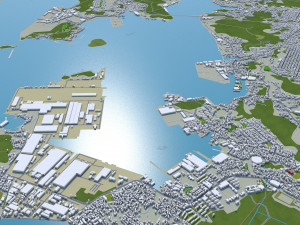 Nagasaki city Japan 60km Model 3D