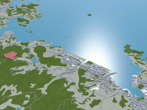 Nagasaki city Japan 60km Model 3D