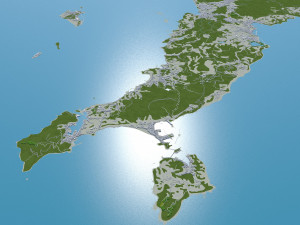 Nagasaki city Japan 60km Model 3D