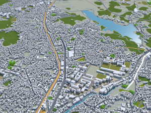 Nagasaki city Japan 60km Model 3D