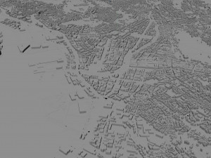 Nagasaki city Japan 60km Model 3D