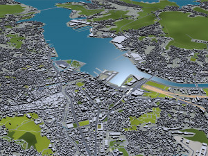 Nagasaki city Japan 60km Model 3D