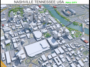 Nashville Tennessee USA 60km 3D मॉडल