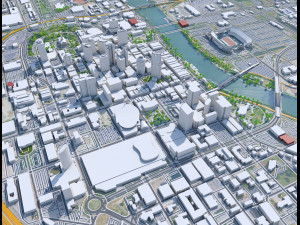 Nashville Tennessee USA 60km 3D-Modell