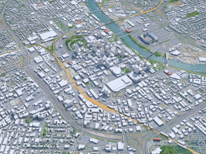 Nashville Tennessee USA 60km 3D-Modell