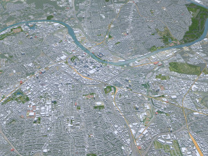 Nashville Tennessee USA 60km 3D-Modell