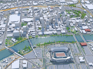 Nashville Tennessee USA 60km 3D-Modell