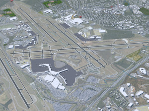 Nashville Tennessee USA 60km 3D-Modell