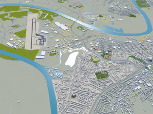 Nashville Tennessee USA 60km 3D-Modell