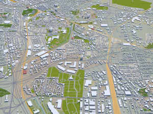 Nashville Tennessee USA 60km 3D-Modell