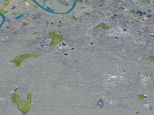 Nashville Tennessee USA 60km 3D-Modell