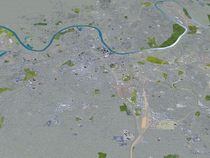 Nashville Tennessee USA 60km 3D-Modell