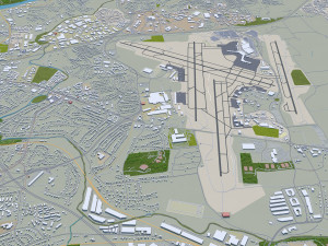 Nashville Tennessee USA 60km 3D-Modell