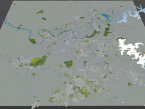 Nashville Tennessee USA 60km 3D-Modell