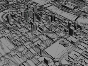 Nashville Tennessee USA 60km 3D-Modell